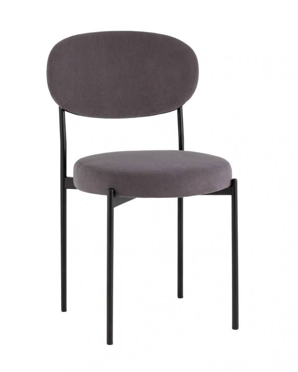 Стул Stool Group Бриф DD AV 477-C89-K477NEW-9005 темно-серый, велюр