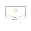 Душевая дверь в нишу Cezares ELENA-W-B-13-60+60/30-C-Cr профиль хром, стекло прозрачное, 150x195 фото 5