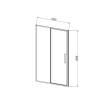 Душевая дверь в нишу Vincea Slim VDP-4SL120CL профиль хром, стекло прозрачное, 120x195 фото 6