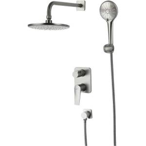 Душевой комплект Lemark Bronx LM3729GM графит, с внутренней частью