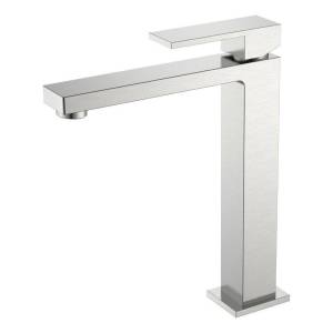 Смеситель для раковины Boheme Qubic 472-NB высокий, брашированный никель