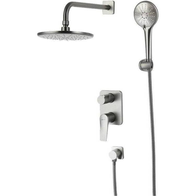 Душевой комплект Lemark Bronx LM3729GM графит, с внутренней частью