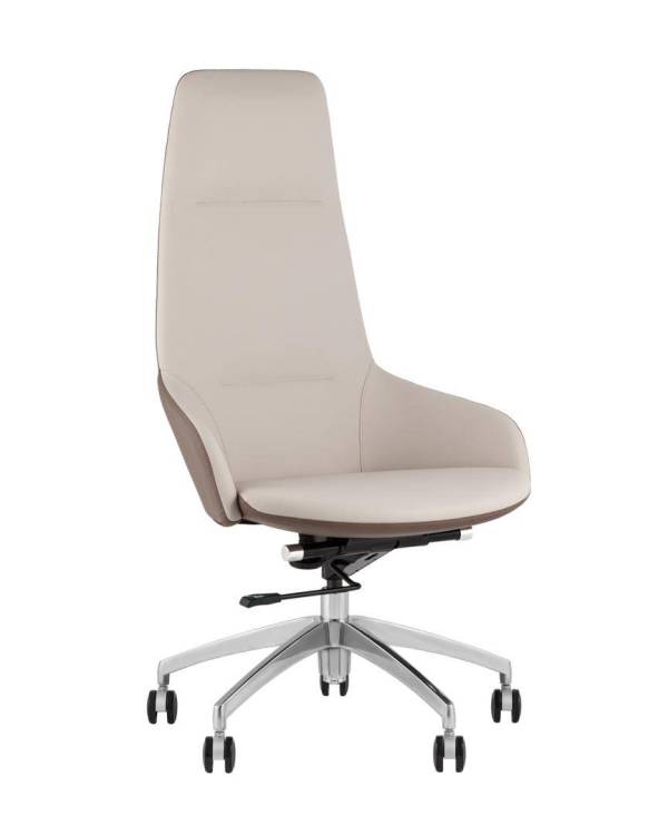 Кресло компьютерное Stool Group TopChairs Soulo A308 8371-6/1 светло-серый, коричневый