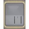 Зеркало Uperwood Modul 3049345674 с подсветкой, сенсорная кнопка, антизапотевание, теплая подсветка, черное, 60x80 см