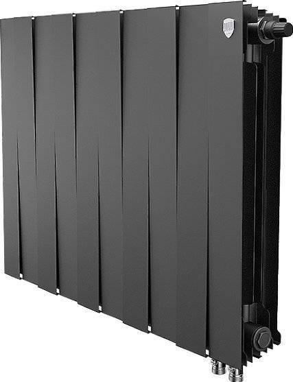 Радиатор биметаллический Royal Thermo Piano Forte 500 VDR noir sable, 10 секций, черный