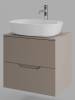 Тумба с раковиной Orange Line Li-60TuLMDF+B08-500W латте матовый, 60 см