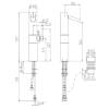 Смеситель для раковины Jacuzzi Halo 0FW00488JA00 высокий, хром-стекло фото 2