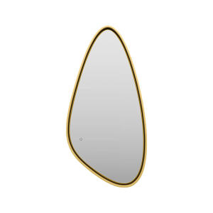 Зеркало Misty Venus VEN-Var-060-gold LED 600х1200 капля, золото янтарь, сенсор на зеркале