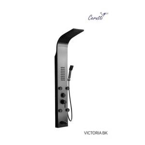 Душевая панель Cerutti Spa Victoria BK CT9981 с системой водопад и с изливом, черный