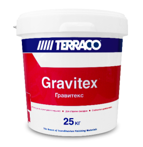 Штукатурка декоративная акриловая Terraco Gravitex Granule зерно 2 мм шуба 25 кг