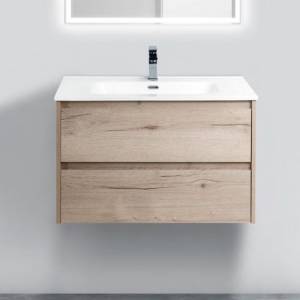 Тумба с раковиной BelBagno Kraft 80 rovere galifax bianco