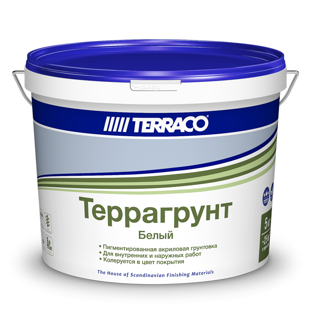 Грунт на акриловой основе Terraco Terragrunt White/Colored 5 кг
