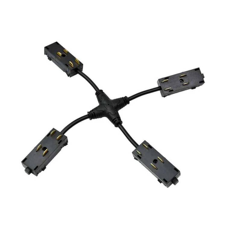 Коннектор X-образный Denkirs Smart TR2116-BK
