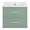 Тумба с раковиной Brevita Верде УТ000026837 зеленая, 60 см фото 2