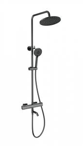 Душевая стойка Wonzon & Woghand WW-B3051-A1-BGG с термостатом, темный графит