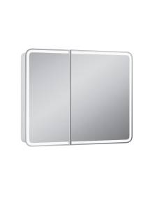 Зеркало-шкаф Art&Max Platino AM-Pla-1000-800-2D-F с подсветкой, Белое, 80x100