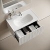 Тумба с раковиной Sancos Code подвесная, 80x46x42, c одним ящиком оснащенным доводчиками, Белая фото 5