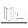 Душевой уголок Alex Baitler AB14100B4 профиль черный, стекло тонированное, 100x100x200 фото 4