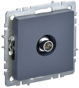 ТВ-розетка оконечная IEK Brite BR-A10-O-K35 маренго