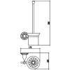 Туалетный ёршик с настенным держателем Savol 89с S-08994C бронза фото 2
