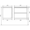 Тумба с раковиной Uperwood Barsa 2930205645 подвесная, черная, дуб сонома, 60 см фото 10