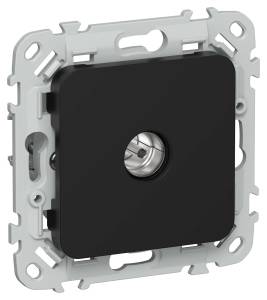 ТВ-розетка оконечная тип F IEK Flite FI-A10-O-K02 черный