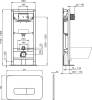 Комплект Унитаз подвесной Jacob Delafon Struktura EDF102-00 с крышкой-сиденье + Инсталляция Ideal Standard ProSys 120P R027767 + Кнопка смыва Ideal Standard ProSys Oleas R0124AA хром фото 6