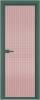 Межкомнатная дверь Profil Doors 1 AV цвет профиля Зеленый воск, стекло безопасное 6 мм мору розовое 600x2000