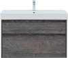 Тумба с раковиной Aquanet Nova Lite 100 дуб рошелье, 2 ящика