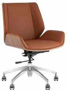 Кресло компьютерное Stool Group TopChairs Crown SN A312-A 8383-14 walnut back коричневый