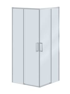 Душевой уголок Cezares PLANE-A-2-100-C-CR профиль хром, стекло прозрачное, 100x100x195