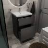 Тумба под раковину 1MarKa Aris Ц0000035780 антрацит, монолит дарк, 69x44x87 фото 5