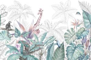 3D Фотообои Artegrafico «Саванна на рассвете» FN-004 акварель