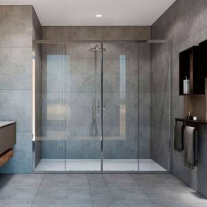 Душевая дверь в нишу Vincea Garda VDS-1G2180CL 180 см, профиль хром, стекло прозрачное