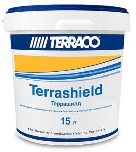 Краска эластичная акриловая для фасадных работ Terraco Terrashield Clear матовая 15 л