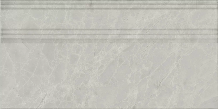 Плинтус Kerama Marazzi Риальто FME027R серый светлый глянцевый обрезной 20x40x1.6