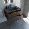 Тумба с раковиной Vincea Luka 800 2 выкатных ящика, C.Oak, раковина серая фото 3