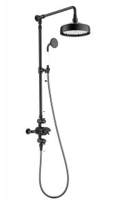 Душевая стойка Wonzon & Woghand WW-B3041-MB с термостатом, черный