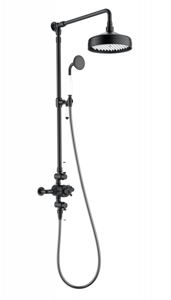 Душевая стойка Wonzon & Woghand WW-B3041-MB с термостатом, черный