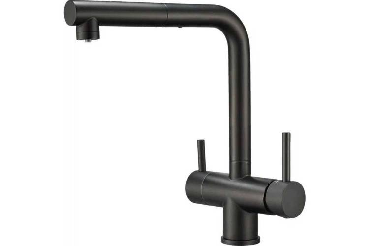 Смеситель для кухни EMAR Steel ЕСВ 7017 Black