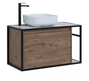 Тумба под раковину Aquanet Nova Lite Loft 90 261660 дуб рустикальный
