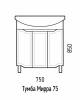 Тумба под раковину Corozo Мирра 75 SD-00001515 68.8x31.2x85 см Белый фото 2