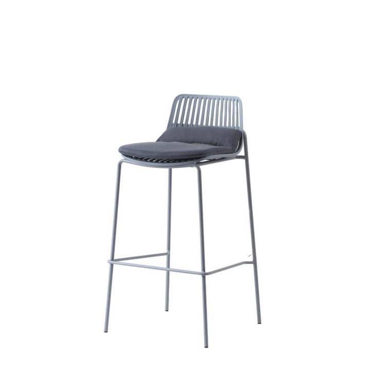 Стул барный Stool Group Louran D-012H-75 grey серый с подушкой