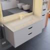 Тумба с раковиной Uperwood Modul 393020562 подвесная, матовая, белая, графит, 100 см фото 5