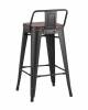 Стул барный Stool Group Tolix Soft LF626A MATTE BLACK 3474+PU7005 черный матовый фото 5