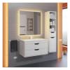 Тумба с раковиной Uperwood Modul подвесная, матовая, белая, графит, 80 см фото 7