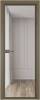 Межкомнатная дверь Profil Doors 1 AV цвет профиля Шампань, стекло безопасное 6 мм ромб серебро 800x2000