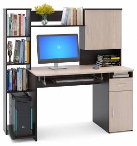 Стол компьютерный Сокол КСТ-11.1 4680212002588, 4680212002595, КСТ11.1В5б Венге/беленый дуб