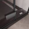 Душевая дверь в нишу Cezares LINER-B-12-90-C-NERO-R профиль черный, стекло прозрачное, 90x195 фото 4