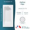 Чугунная ванна Delice Flex DLR230631-AS 170x80, белая, с антискользящим покрытием, без ножек